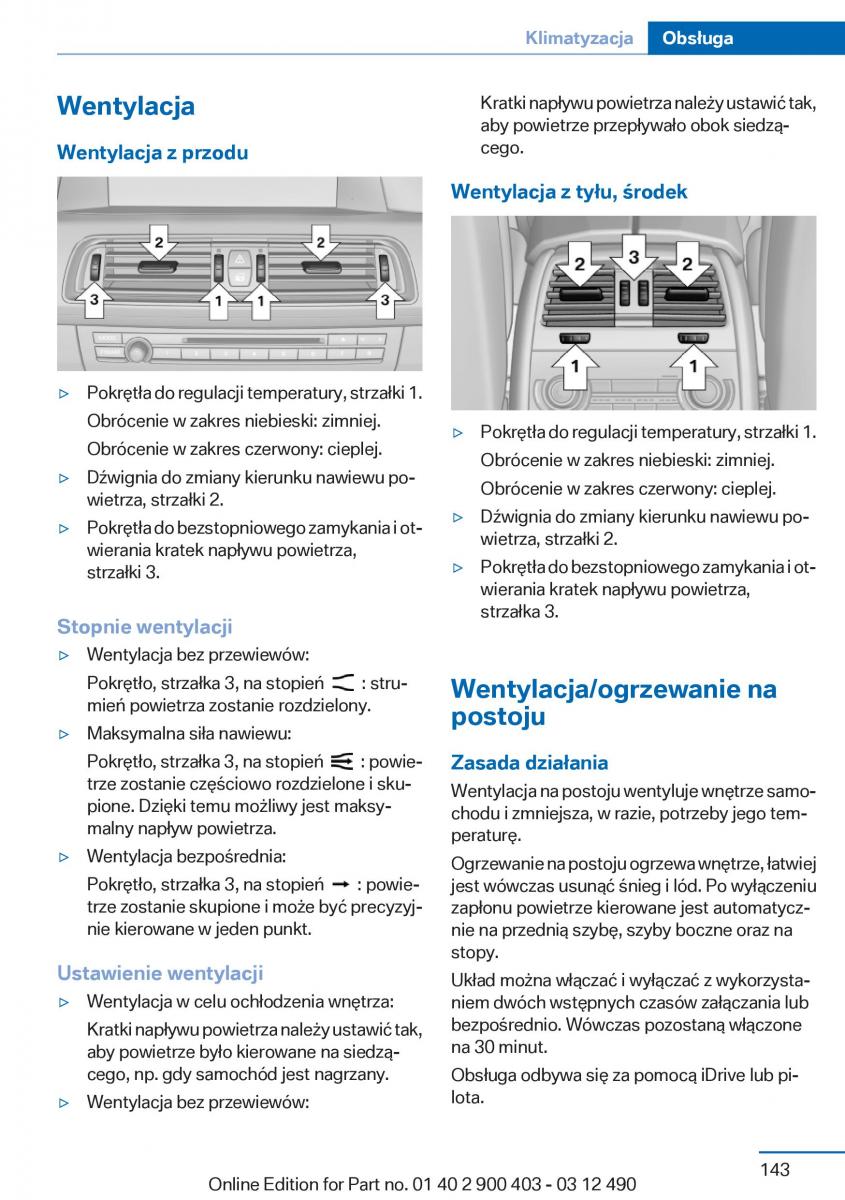 manual  BMW 6 F06 Gran Coupe Instrukcja / page 143