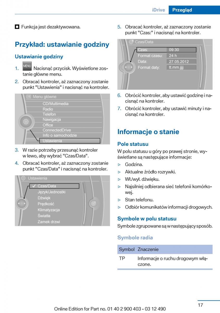 manual  BMW 6 F06 Gran Coupe Instrukcja / page 17