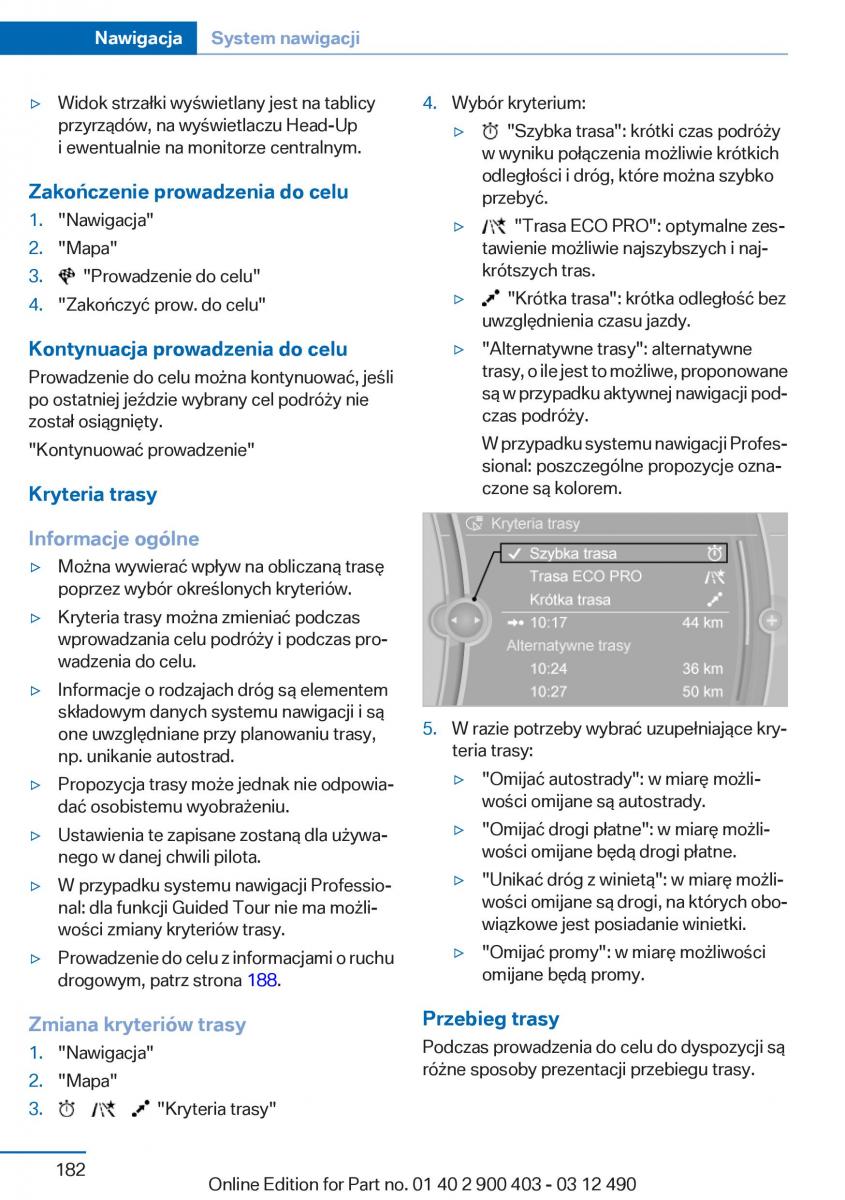 manual  BMW 6 F06 Gran Coupe Instrukcja / page 182