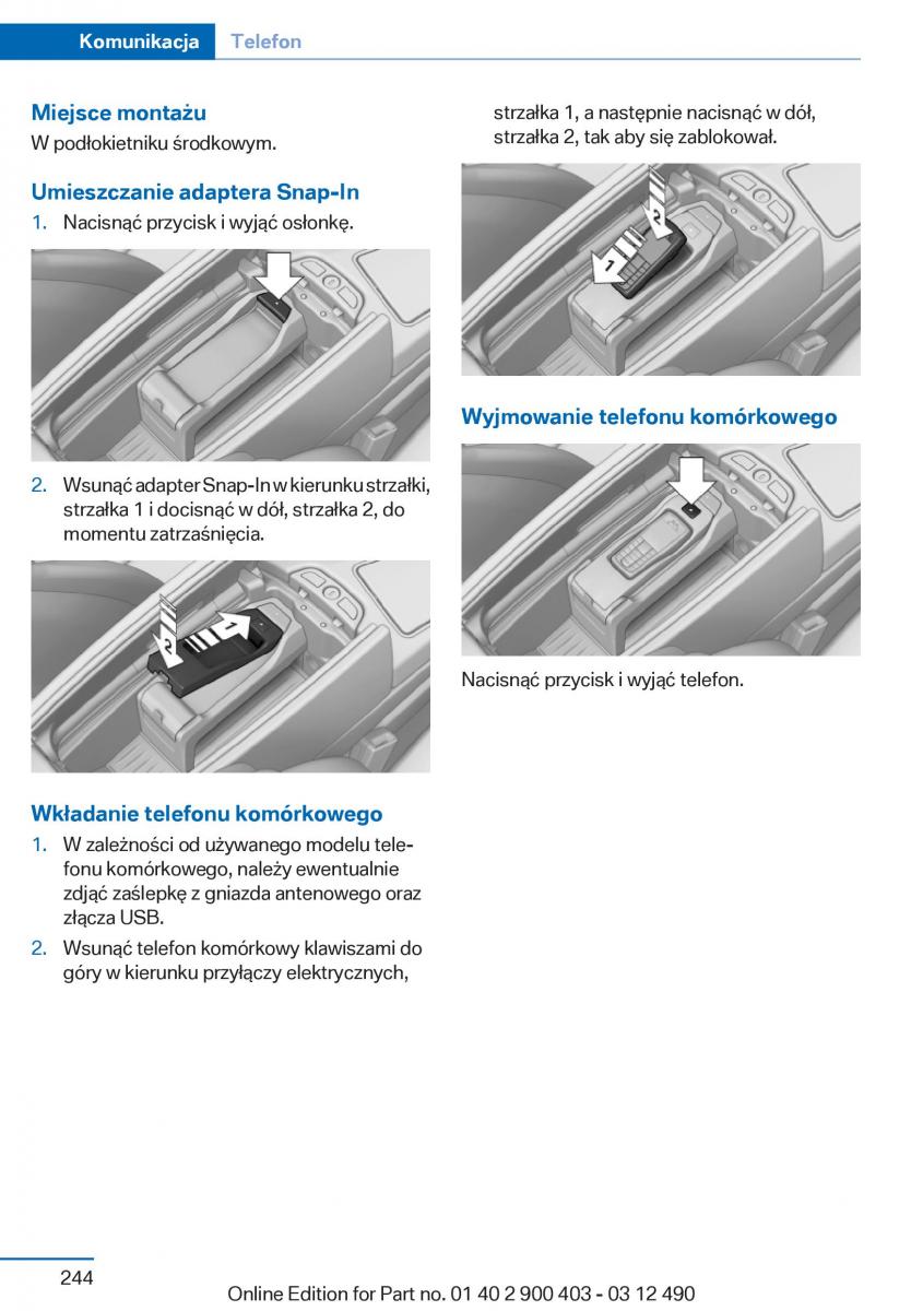 manual  BMW 6 F06 Gran Coupe Instrukcja / page 244