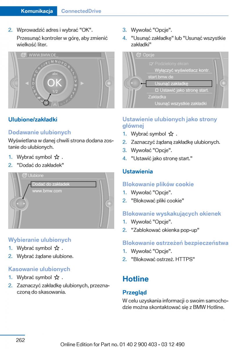 manual  BMW 6 F06 Gran Coupe Instrukcja / page 262