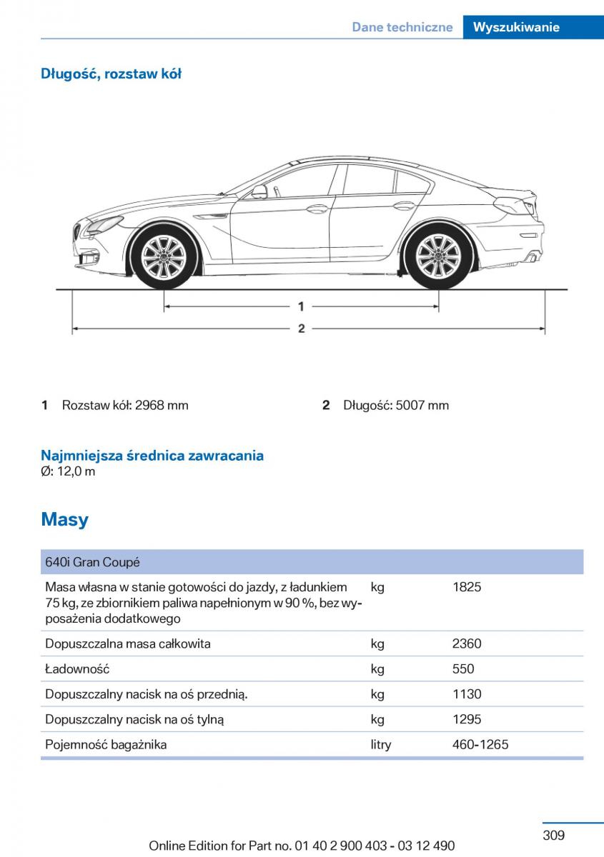 manual  BMW 6 F06 Gran Coupe Instrukcja / page 309