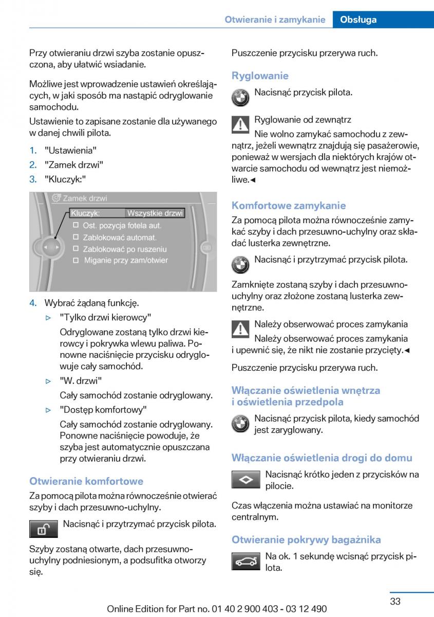 manual  BMW 6 F06 Gran Coupe Instrukcja / page 33