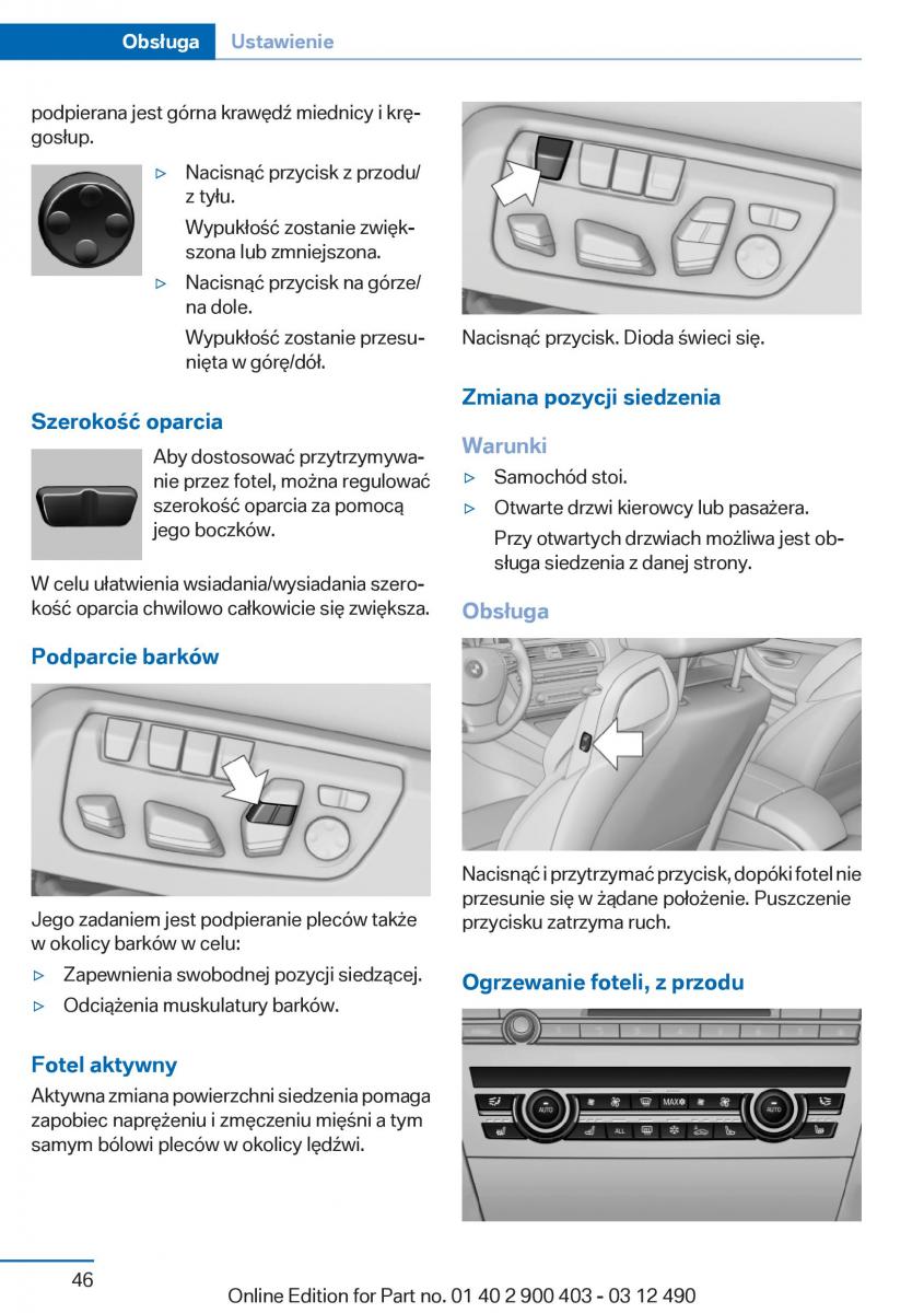 manual  BMW 6 F06 Gran Coupe Instrukcja / page 46