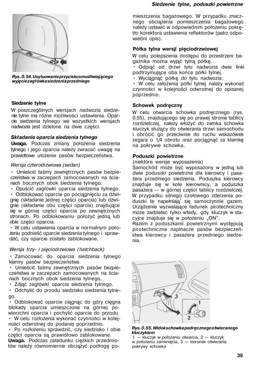 Nissan Almera N15 instrukcja obslugi / page 37