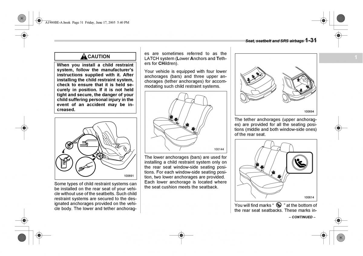 Subaru Impreza II 2 GD owners manual / page 58