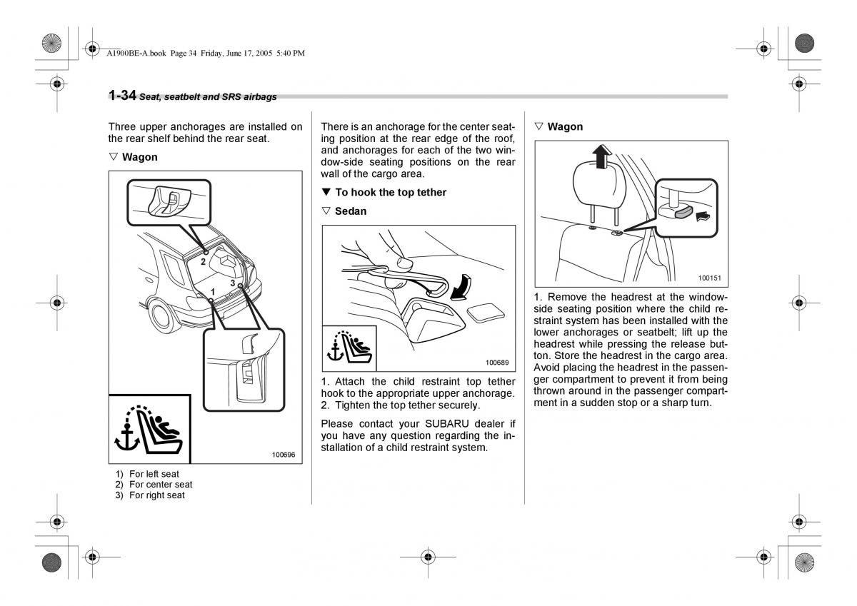 Subaru Impreza II 2 GD owners manual / page 61