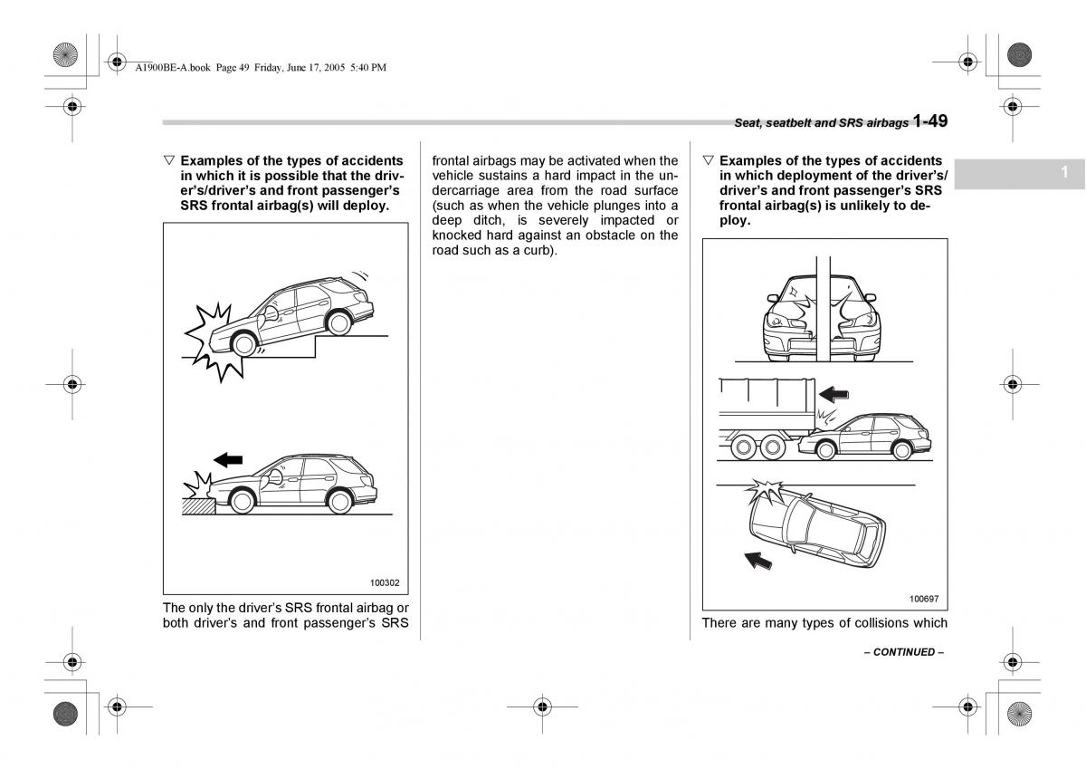 Subaru Impreza II 2 GD owners manual / page 76