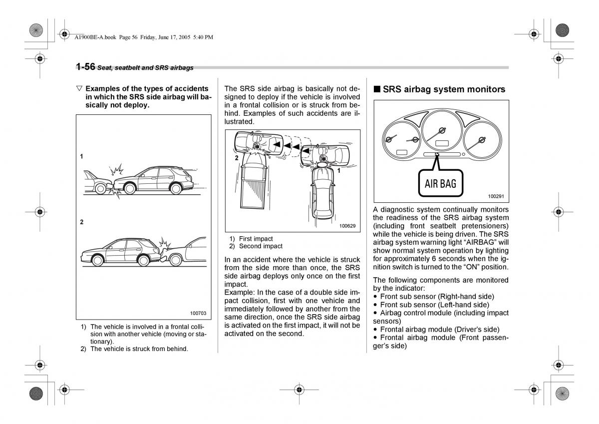 Subaru Impreza II 2 GD owners manual / page 83