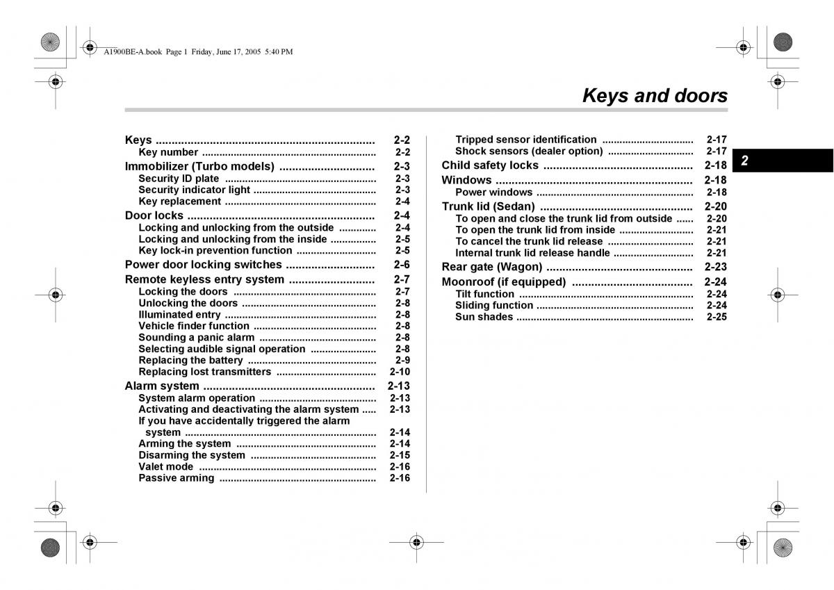 Subaru Impreza II 2 GD owners manual / page 88