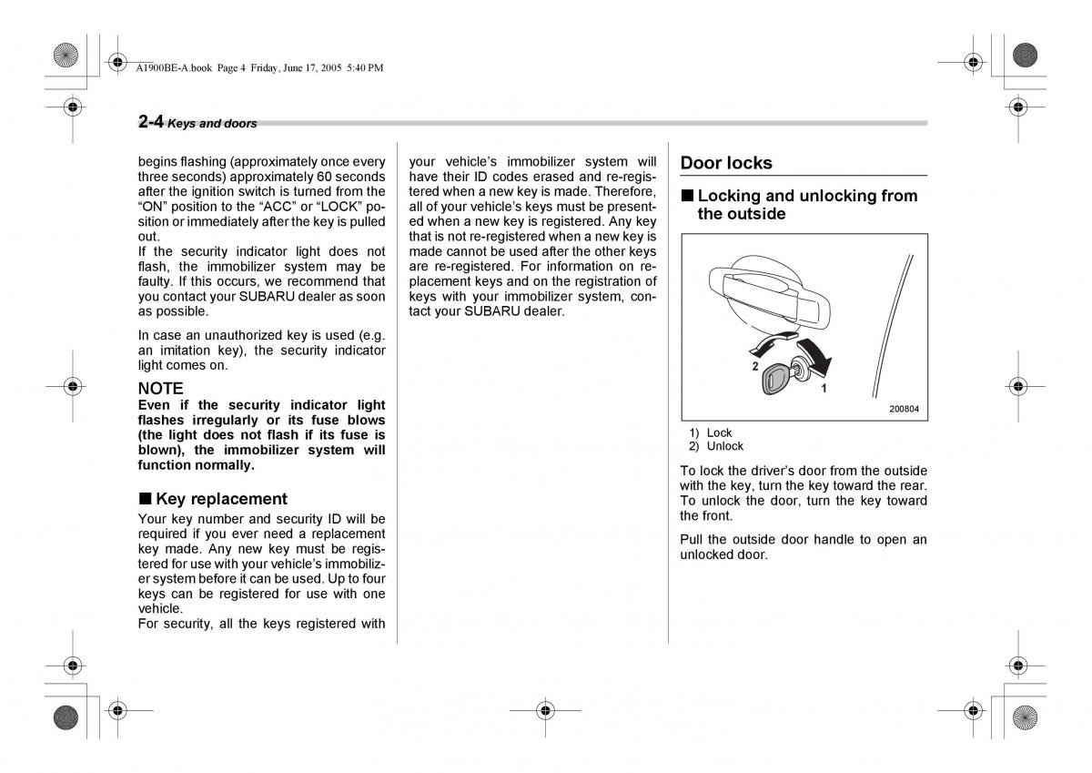 Subaru Impreza II 2 GD owners manual / page 91