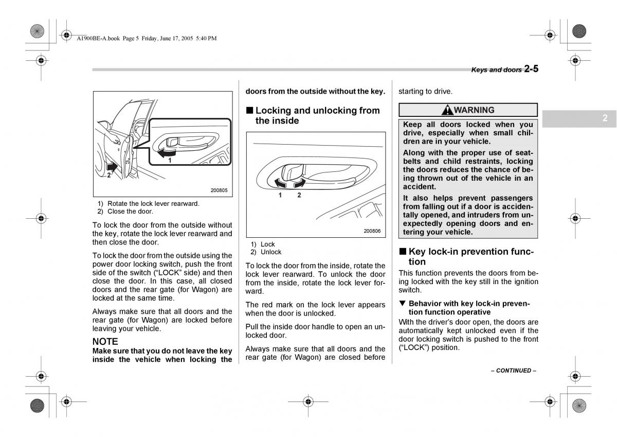 Subaru Impreza II 2 GD owners manual / page 92