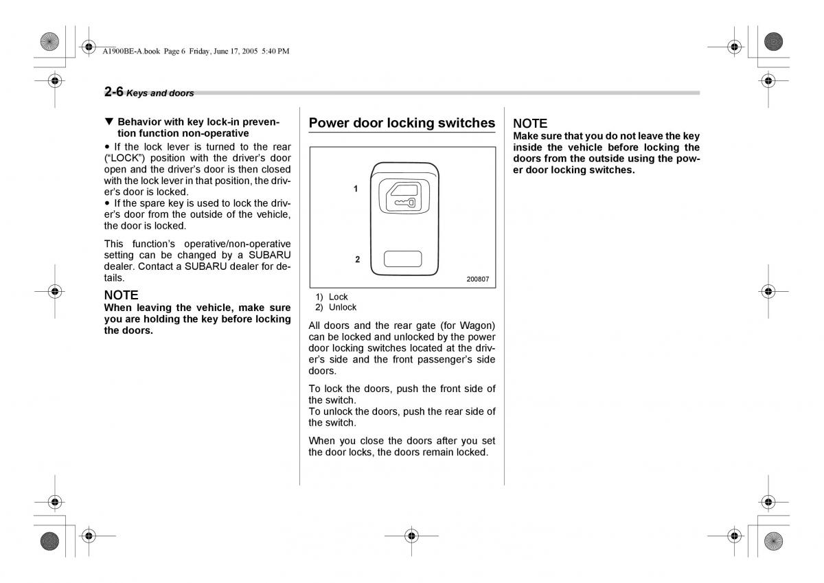 Subaru Impreza II 2 GD owners manual / page 93