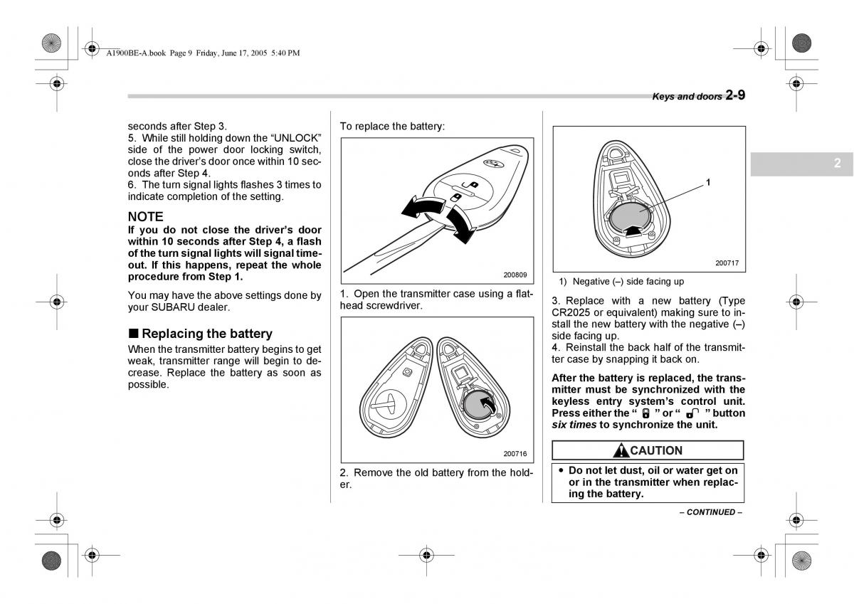 Subaru Impreza II 2 GD owners manual / page 96