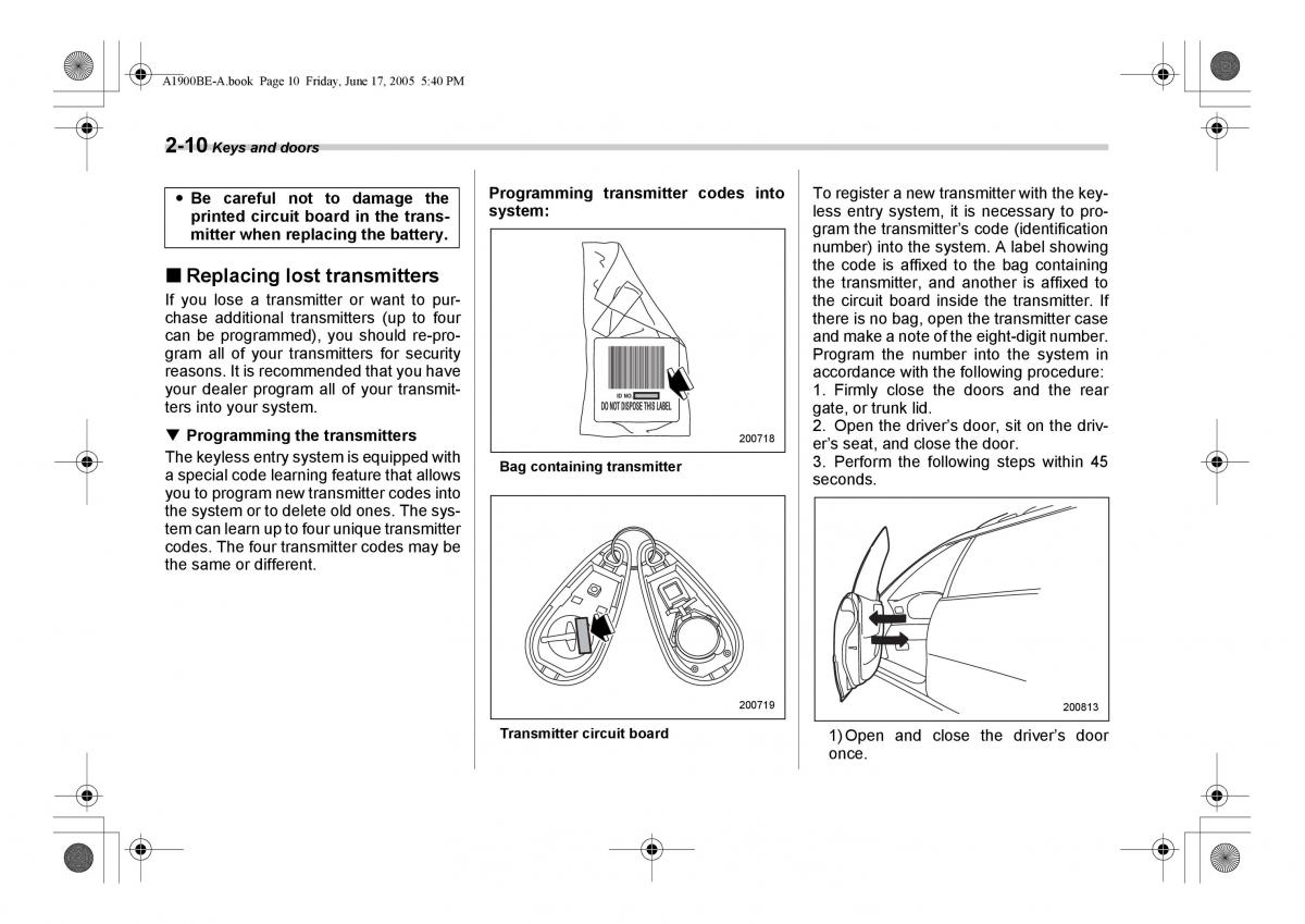 Subaru Impreza II 2 GD owners manual / page 97