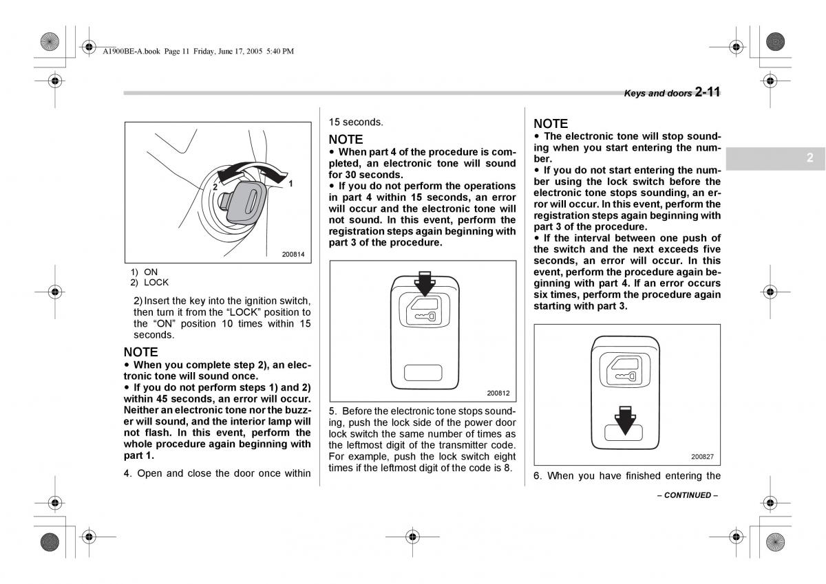 Subaru Impreza II 2 GD owners manual / page 98