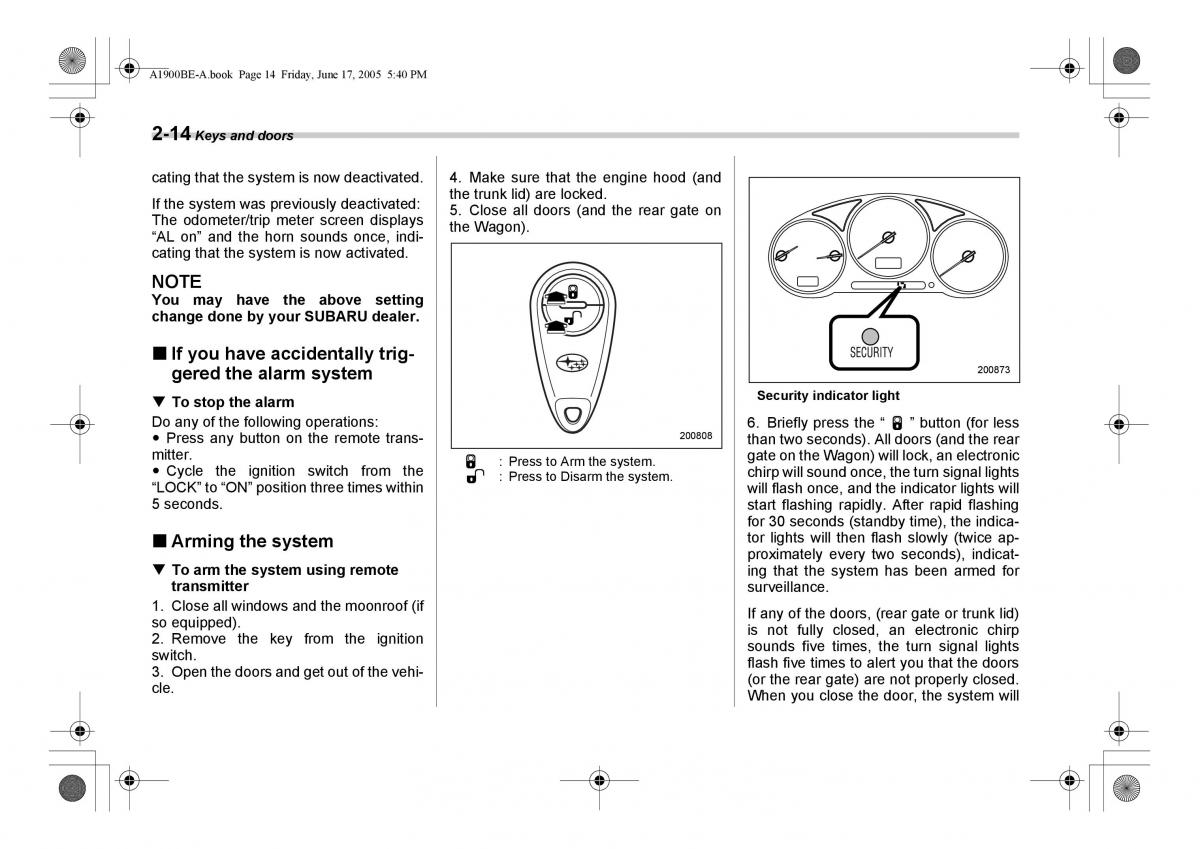 Subaru Impreza II 2 GD owners manual / page 101