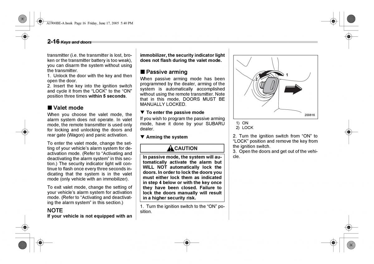 Subaru Impreza II 2 GD owners manual / page 103