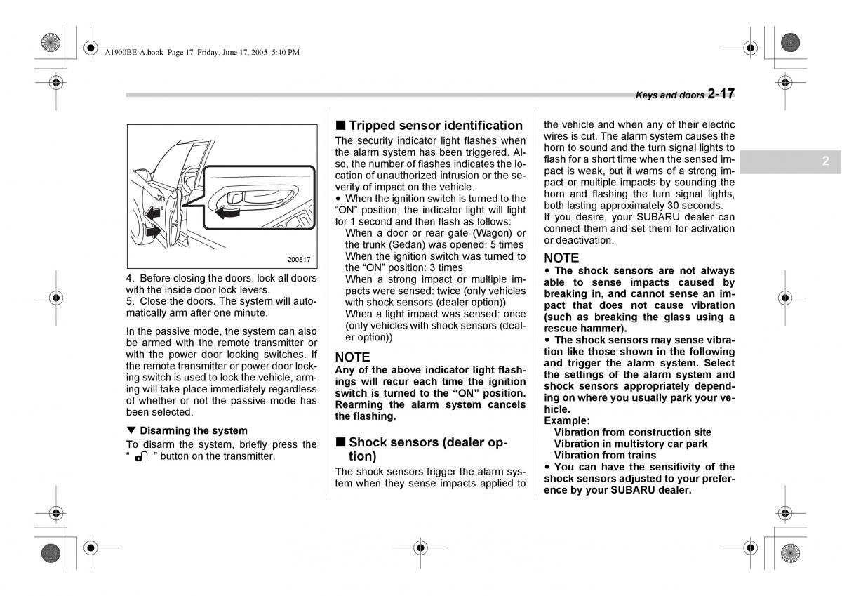 Subaru Impreza II 2 GD owners manual / page 104