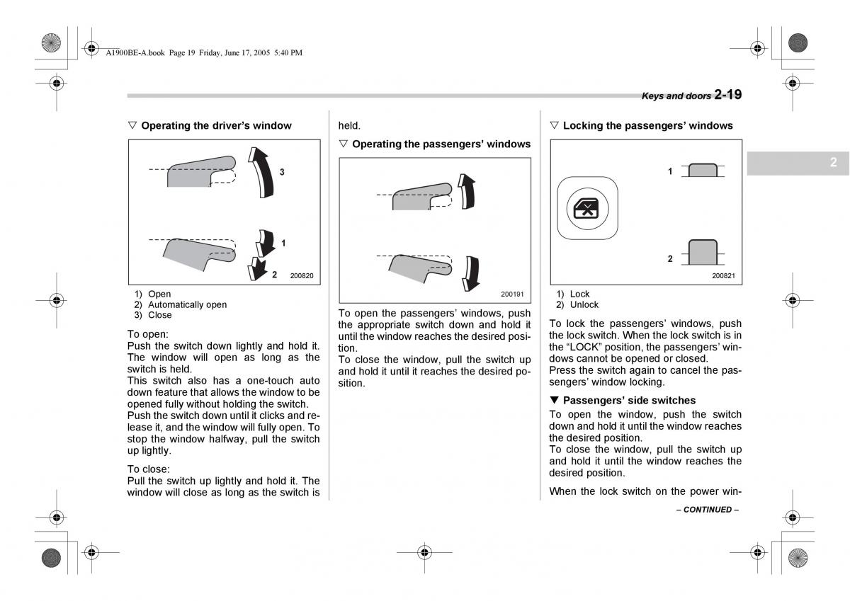 Subaru Impreza II 2 GD owners manual / page 106