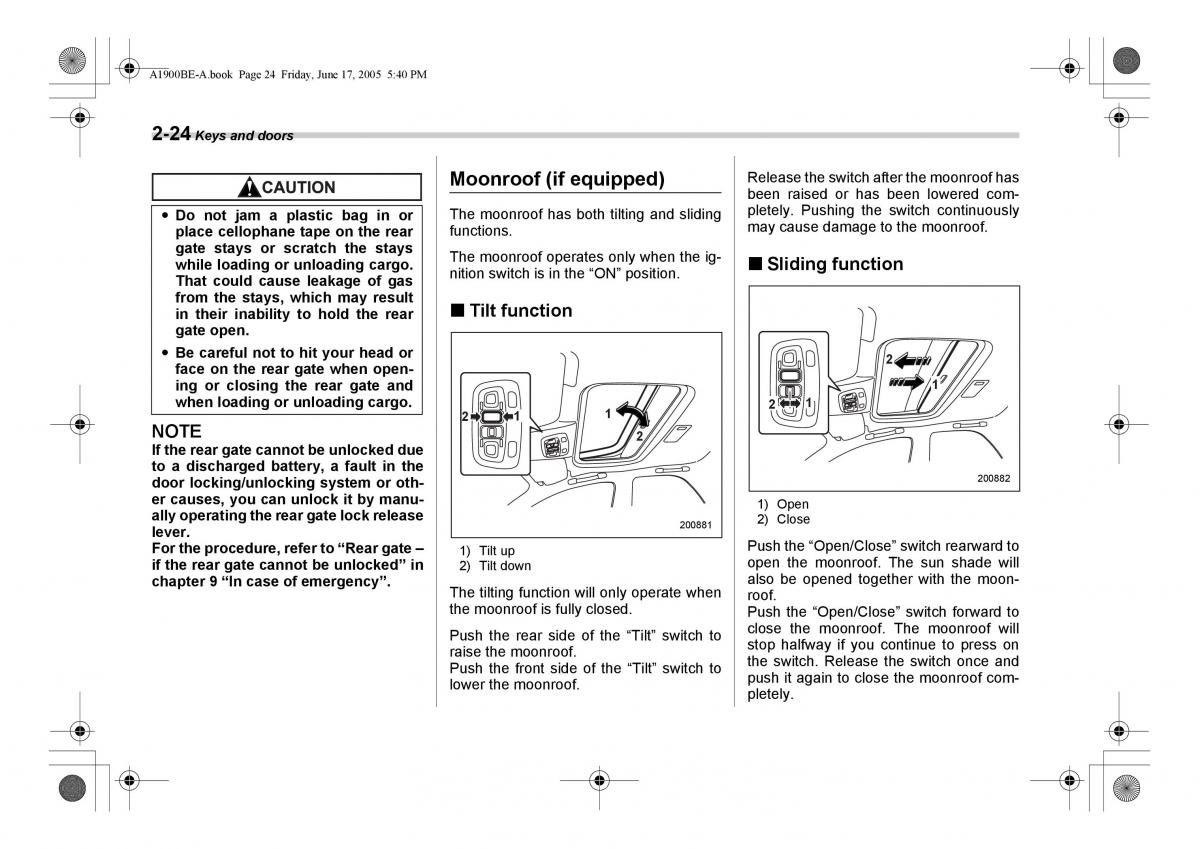 Subaru Impreza II 2 GD owners manual / page 111