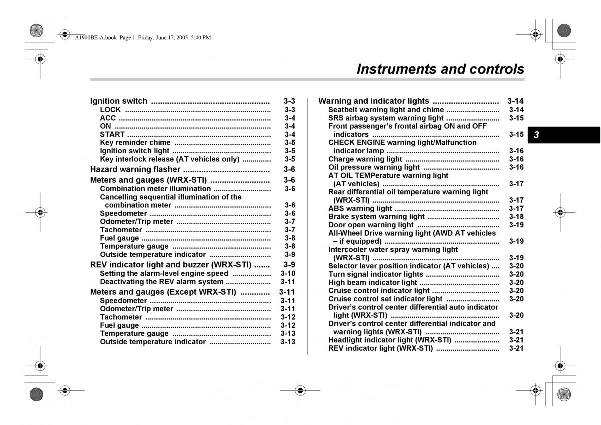 Subaru Impreza II 2 GD owners manual / page 114