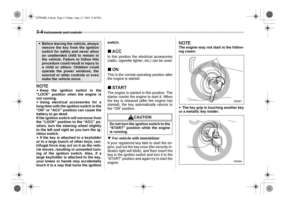 Subaru Impreza II 2 GD owners manual / page 117