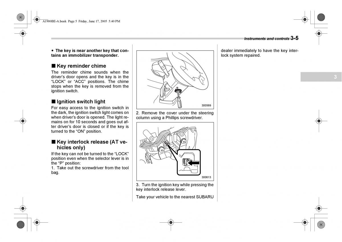 Subaru Impreza II 2 GD owners manual / page 118