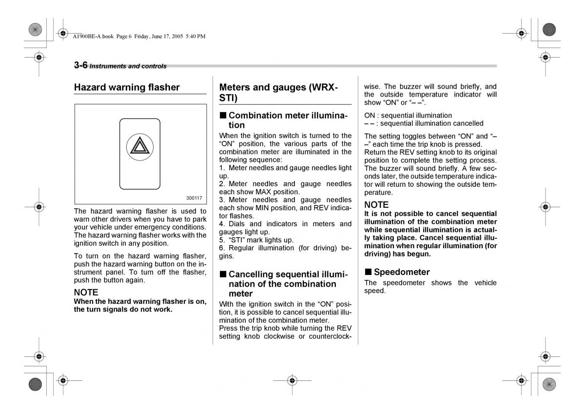 Subaru Impreza II 2 GD owners manual / page 119