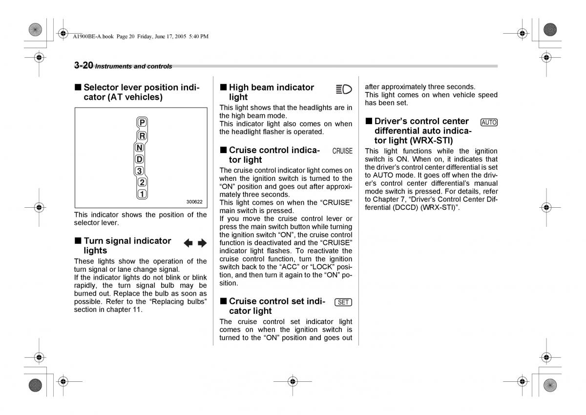 Subaru Impreza II 2 GD owners manual / page 133