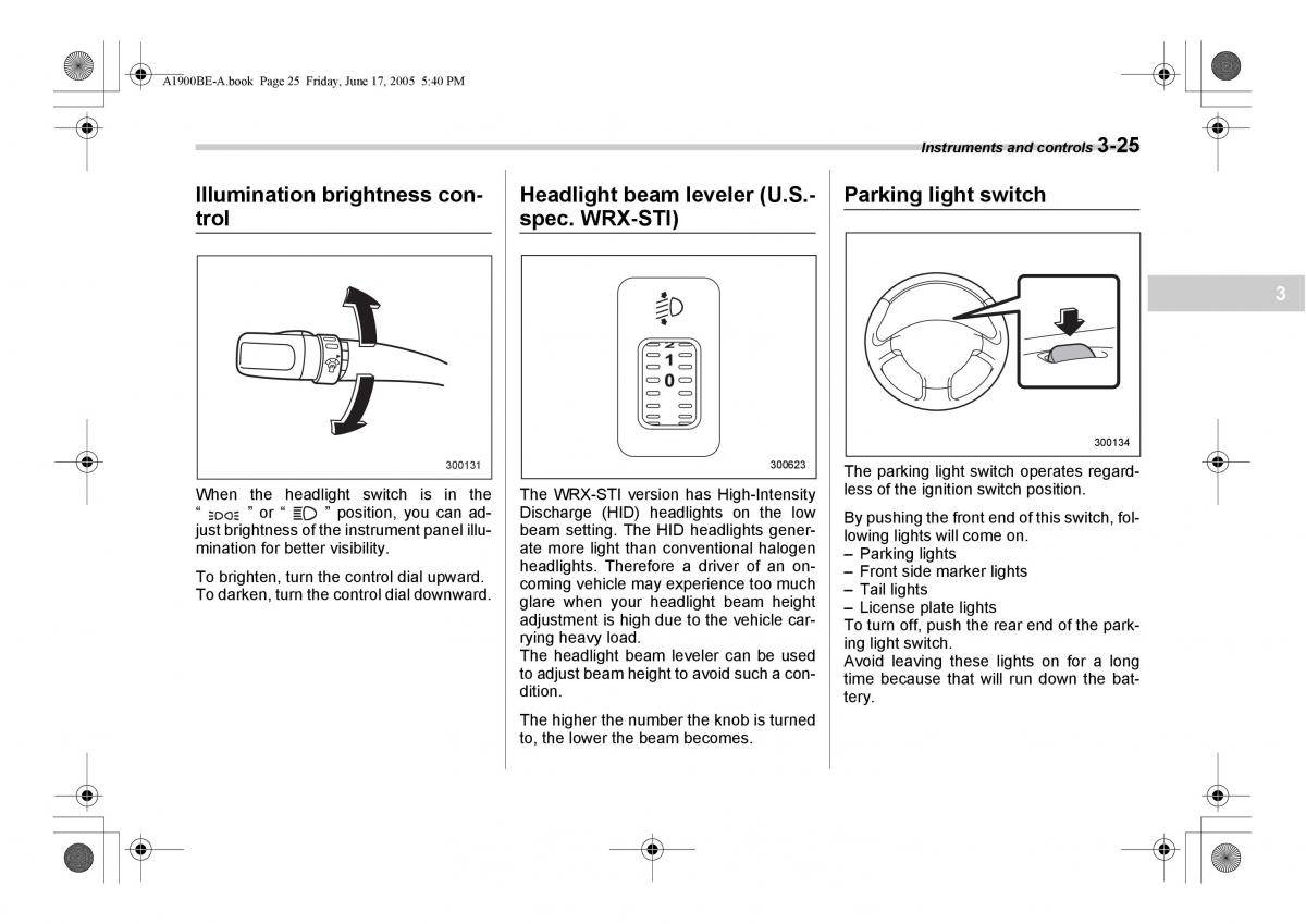 Subaru Impreza II 2 GD owners manual / page 138