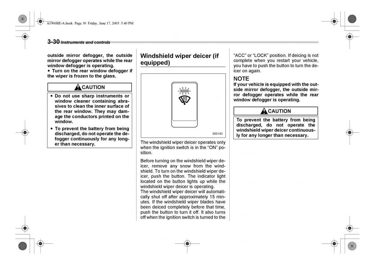 Subaru Impreza II 2 GD owners manual / page 143