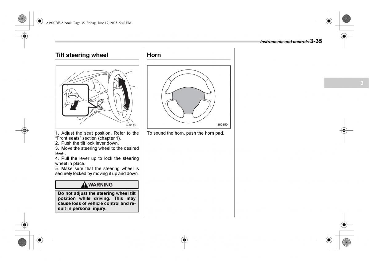 Subaru Impreza II 2 GD owners manual / page 148