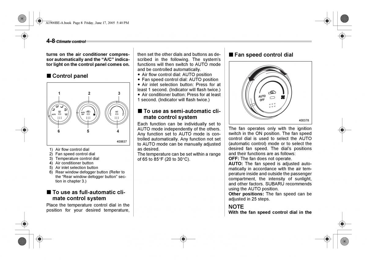 Subaru Impreza II 2 GD owners manual / page 157