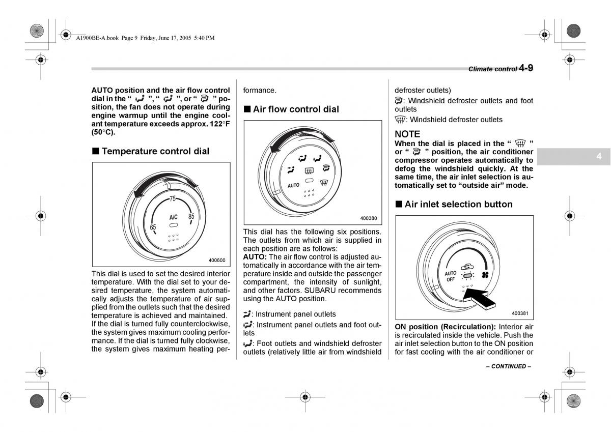 Subaru Impreza II 2 GD owners manual / page 158