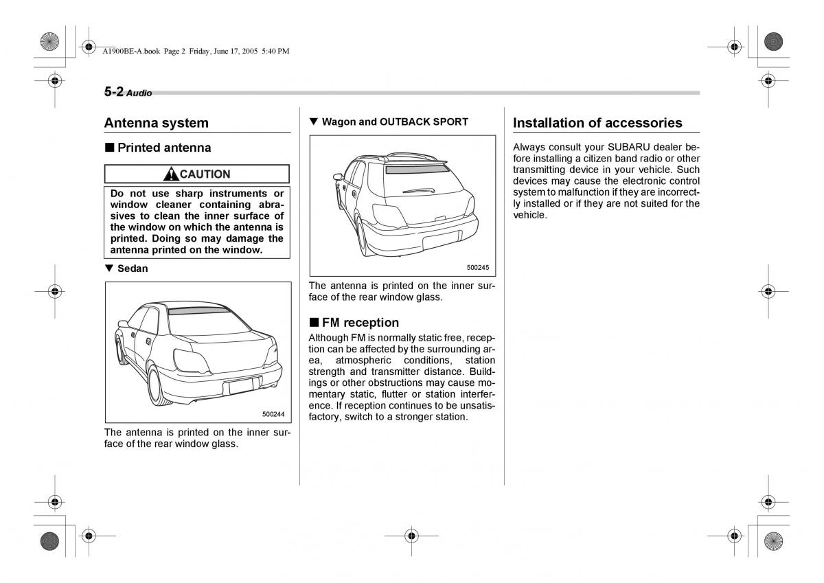 Subaru Impreza II 2 GD owners manual / page 165