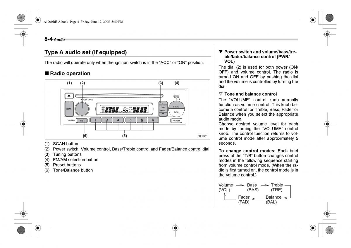 Subaru Impreza II 2 GD owners manual / page 167