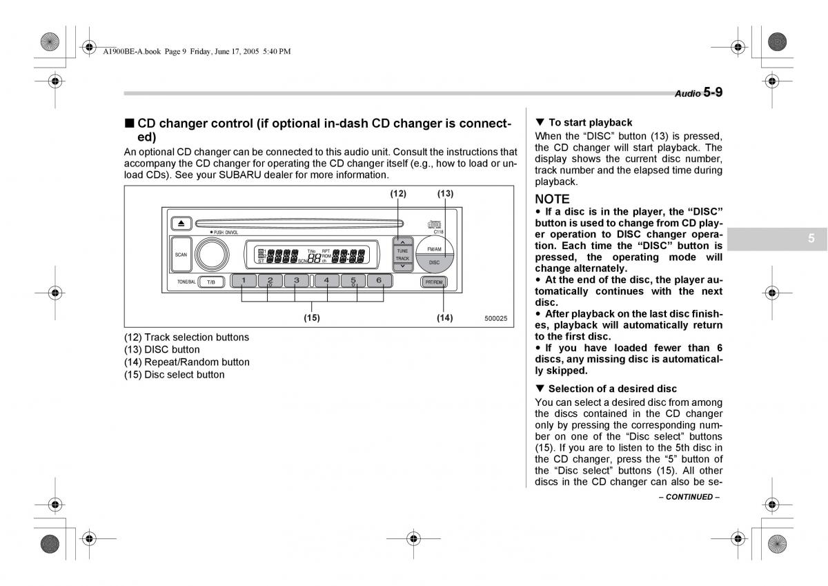 Subaru Impreza II 2 GD owners manual / page 172