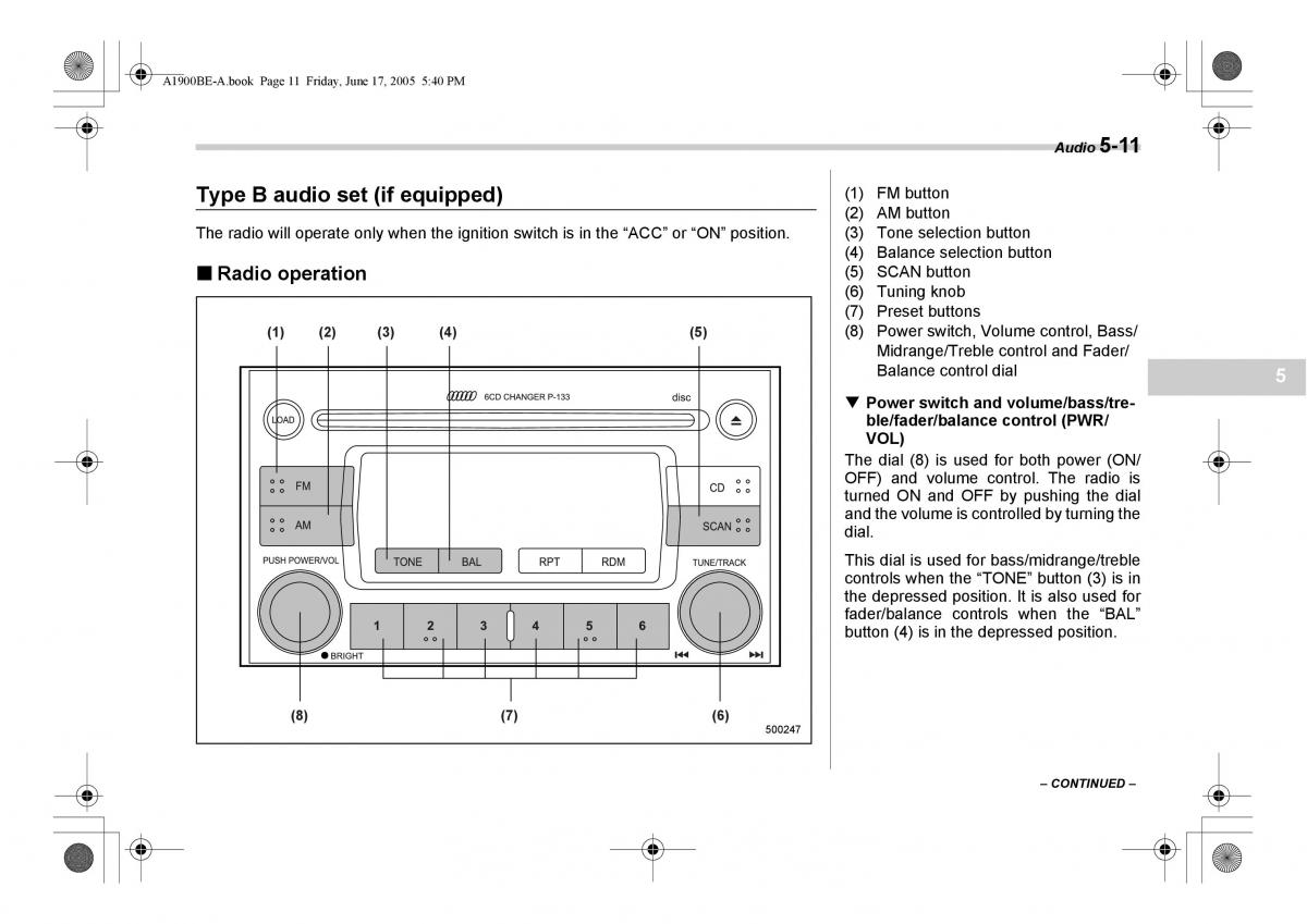 Subaru Impreza II 2 GD owners manual / page 174