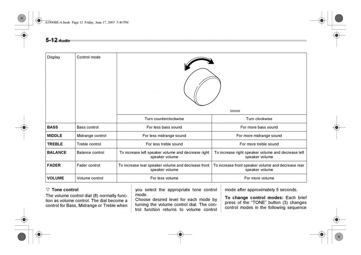 Subaru Impreza II 2 GD owners manual / page 175