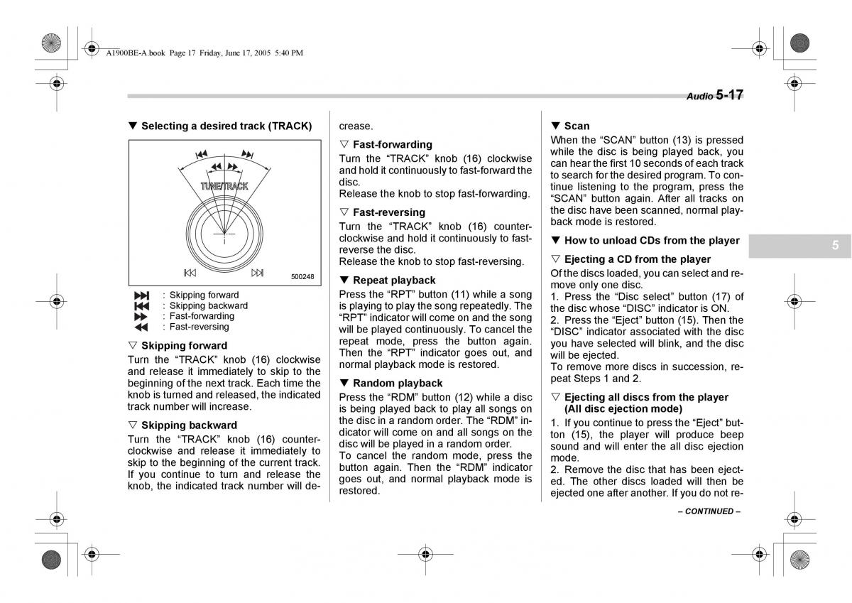 Subaru Impreza II 2 GD owners manual / page 180