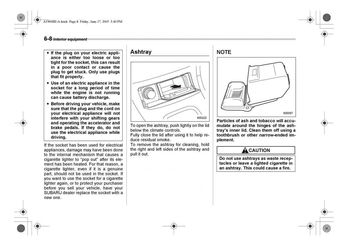 Subaru Impreza II 2 GD owners manual / page 193