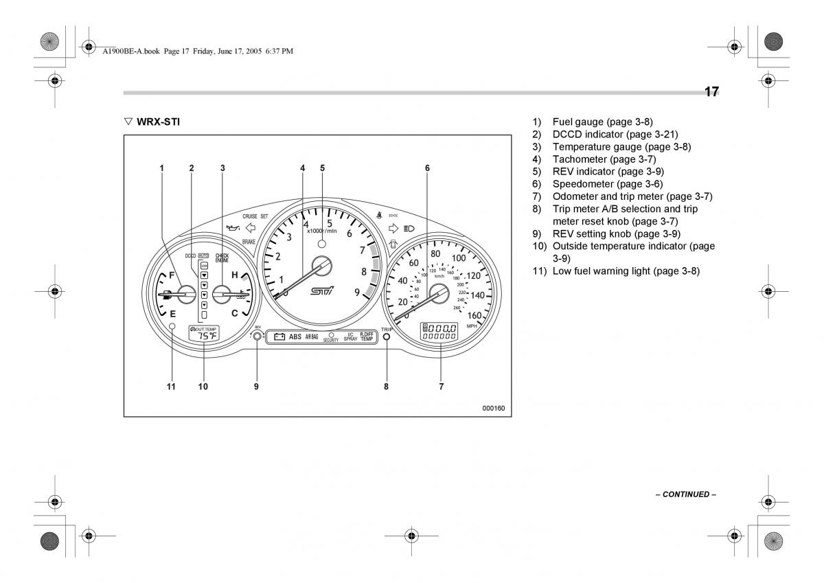 Subaru Impreza II 2 GD owners manual / page 20