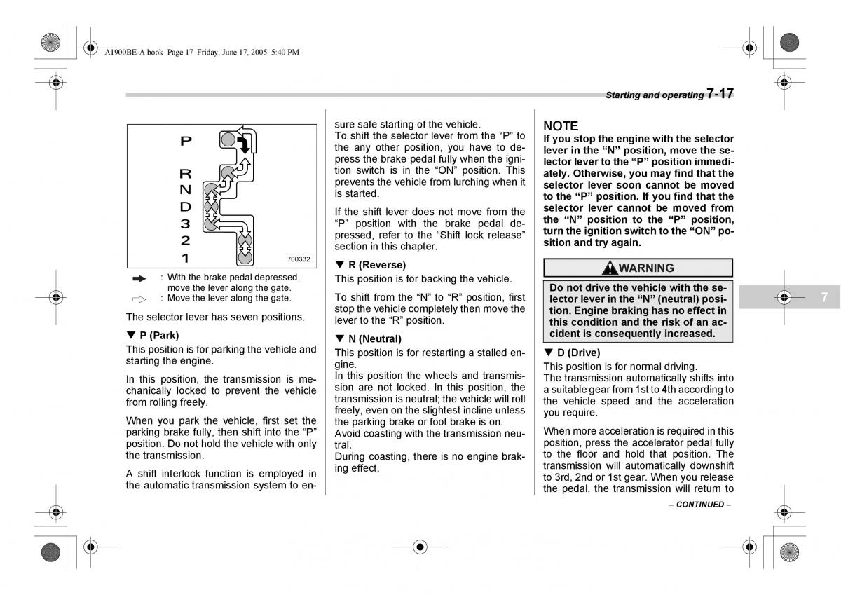 Subaru Impreza II 2 GD owners manual / page 214