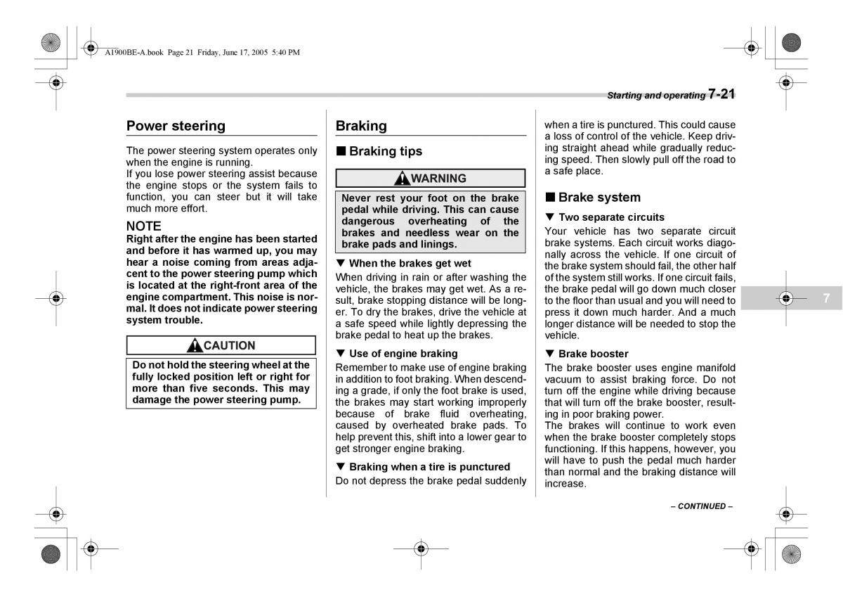 Subaru Impreza II 2 GD owners manual / page 218