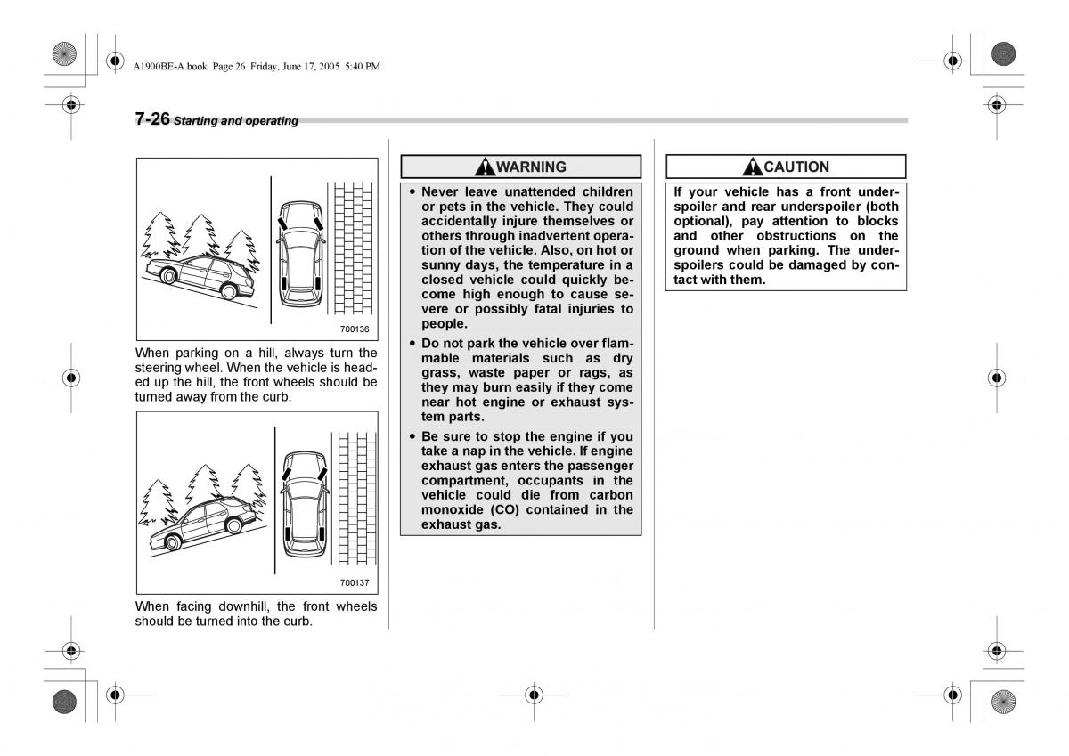 Subaru Impreza II 2 GD owners manual / page 223