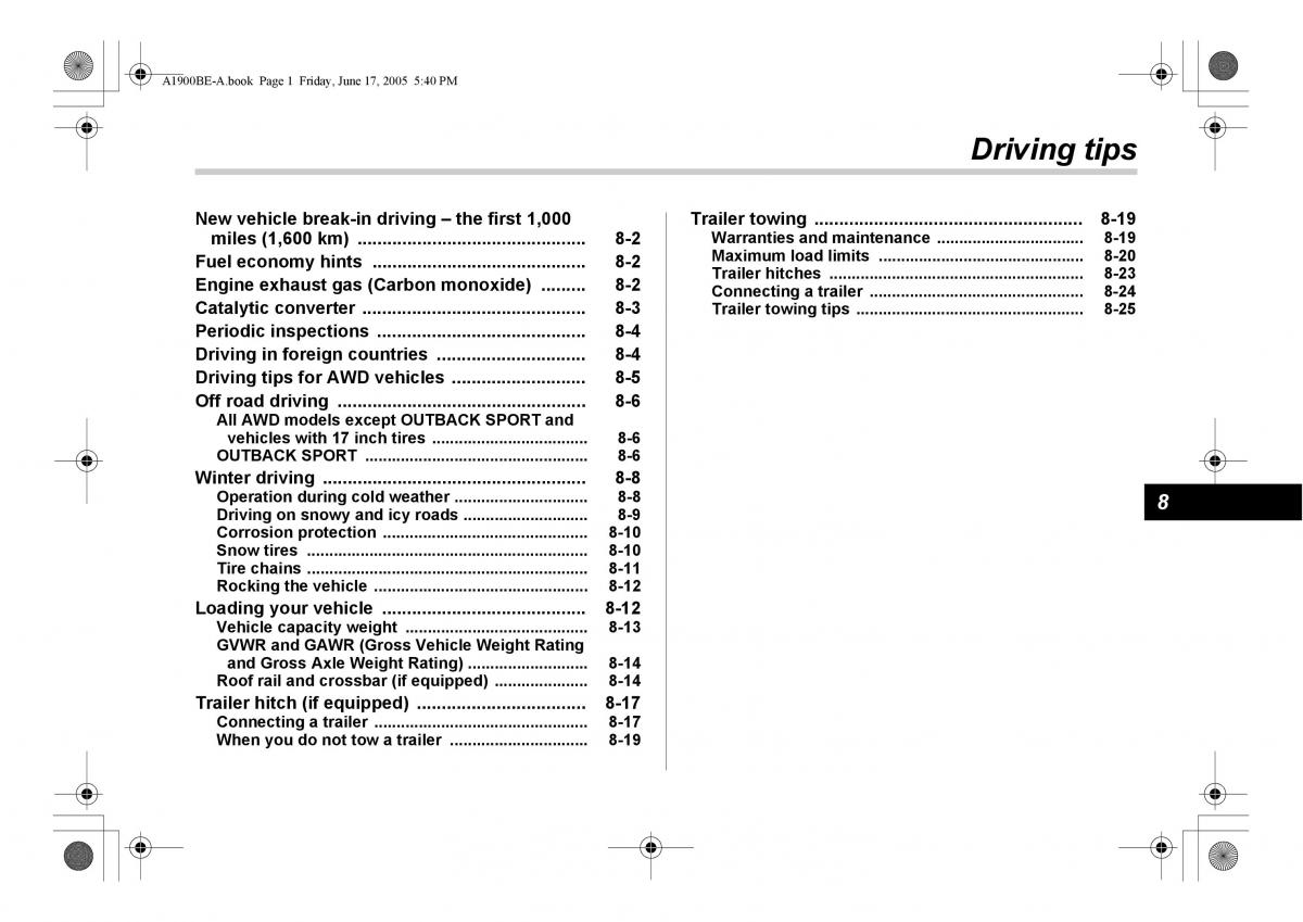 Subaru Impreza II 2 GD owners manual / page 228