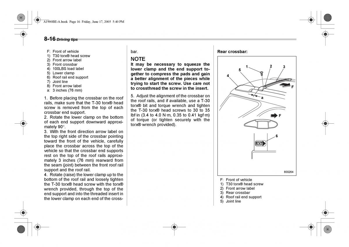 Subaru Impreza II 2 GD owners manual / page 243