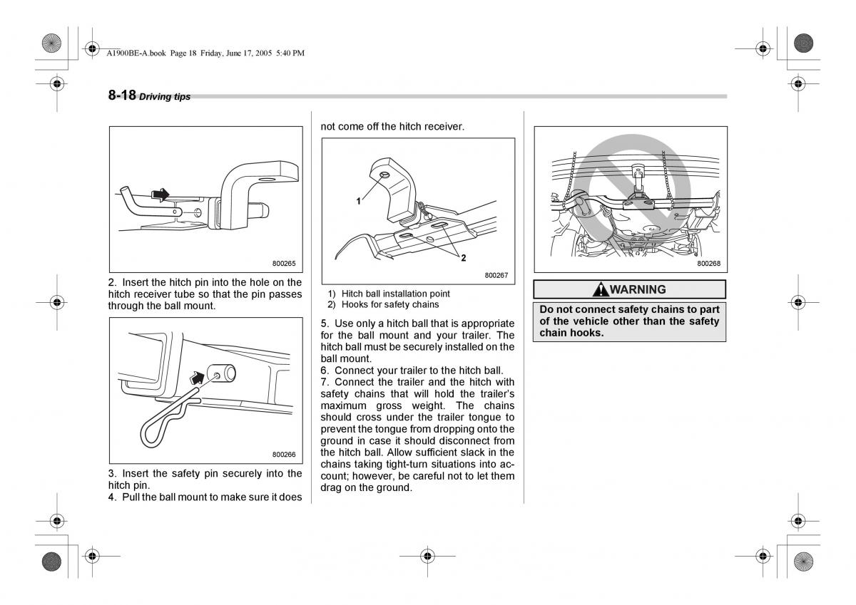 Subaru Impreza II 2 GD owners manual / page 245