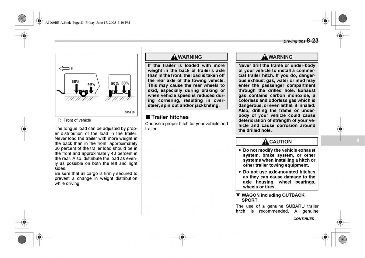 Subaru Impreza II 2 GD owners manual / page 250